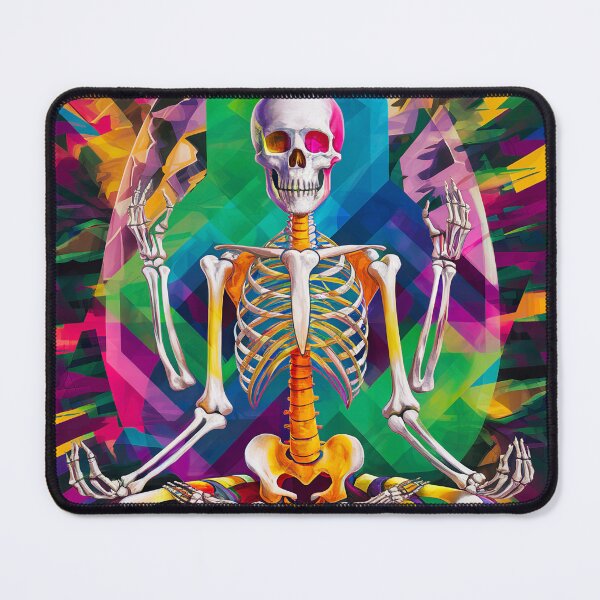 Item preview, colorful meditating skeleton designed and sold by ururuty.