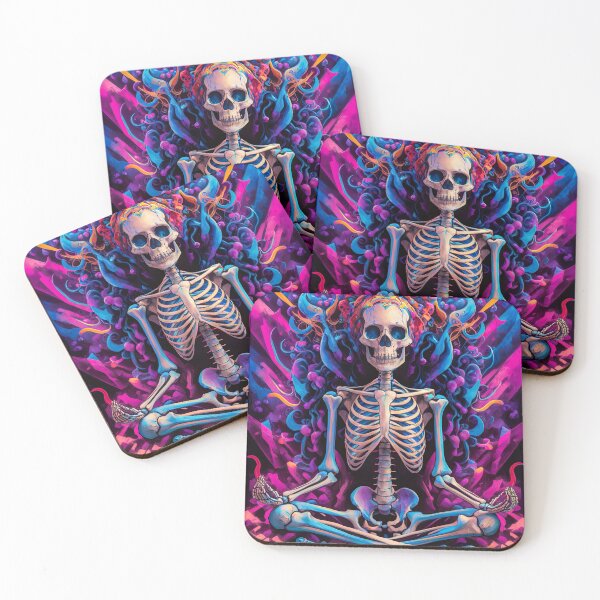 Item preview, abstract meditating skeleton designed and sold by ururuty.
