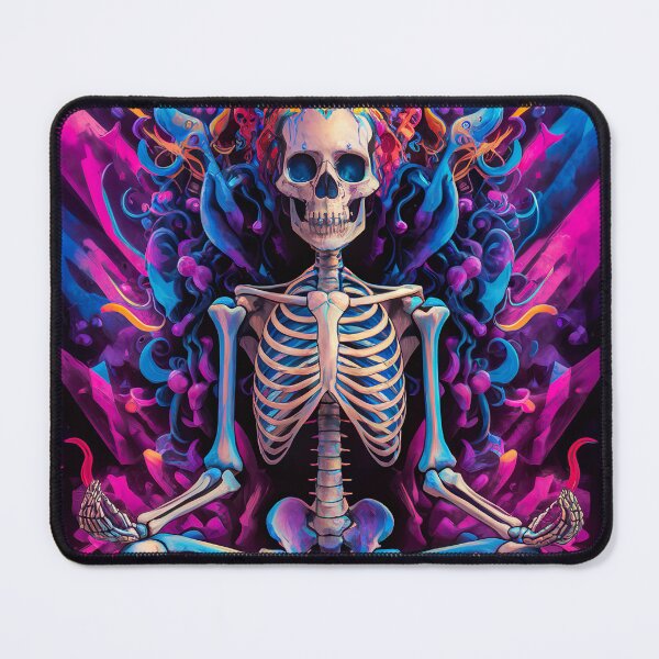 Item preview, abstract meditating skeleton designed and sold by ururuty.
