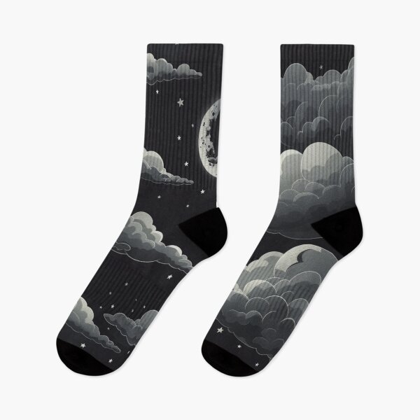 Item preview, Dark Night Sky With Stars Clouds & Moon designed and sold by GrinGalore.