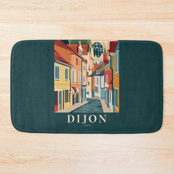 Item preview, Dijon, France. Vibrant and Colorful StreetScape Travel Poster.  Art By Carraann  designed and sold by CARRAANN.