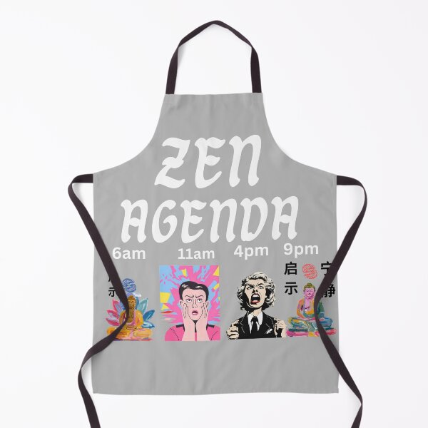 Item preview, Zen Agenda Daily Planner Pop art Whimsical of the Daily Grind. NAMASTE designed and sold by Wolvescreate.