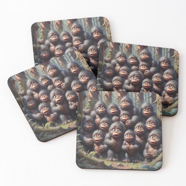 Item preview, Worried Bigfoot Family designed and sold by Jeremy Crotty.