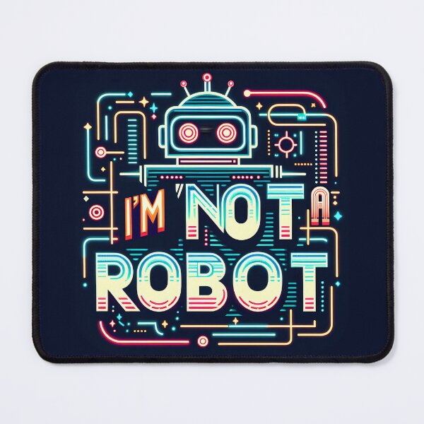Item preview, I'm not a robot, typography, retro, neon designed and sold by maxmaj.