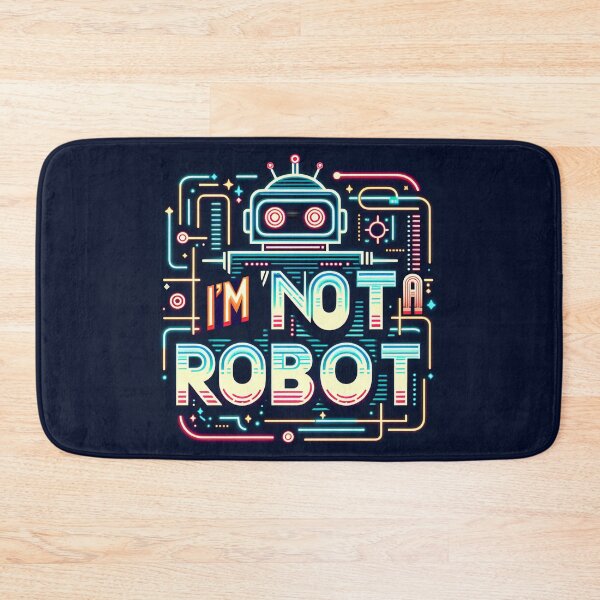 Item preview, I'm not a robot, typography, retro, neon designed and sold by maxmaj.