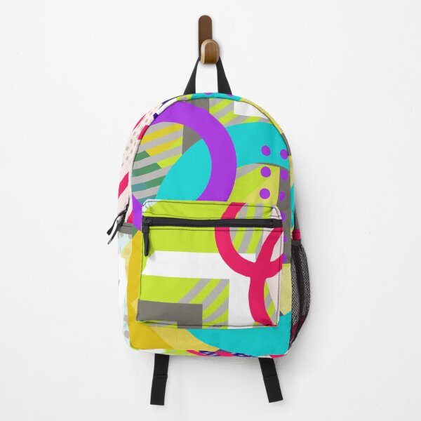 Item preview, MODERN GEOMETRIC POP Squiggly Pink, Aqua, Purple Bright Style No.3 designed and sold by MirabiliaMagpie.