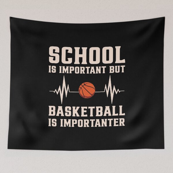 Item preview, School Is Important But Basketball Is Importanter Retro designed and sold by RareBunny.