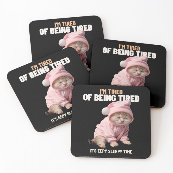 Item preview, Funny I'm Tired of Being Tired Cat Meme Design designed and sold by jmtees6.