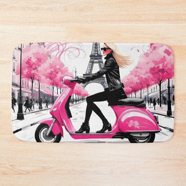Item preview, Paris Girl on Pink Scooter designed and sold by JackFreestone.
