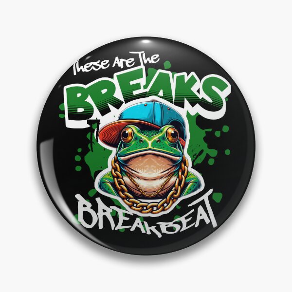 Item preview, BREAKBEAT  - These Are The Breaks Frog (white/green)  designed and sold by Discothreadz.
