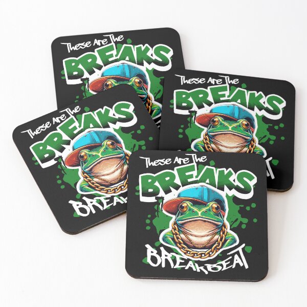 Item preview, BREAKBEAT  - These Are The Breaks Frog (white/green)  designed and sold by Discothreadz.