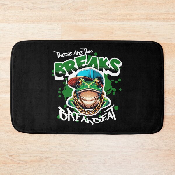 Item preview, BREAKBEAT  - These Are The Breaks Frog (white/green)  designed and sold by Discothreadz.