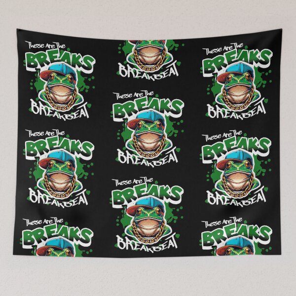 Item preview, BREAKBEAT  - These Are The Breaks Frog (white/green)  designed and sold by Discothreadz.
