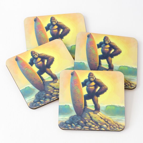 Item preview, Gorilla with surfboard designed and sold by Thedigital91.
