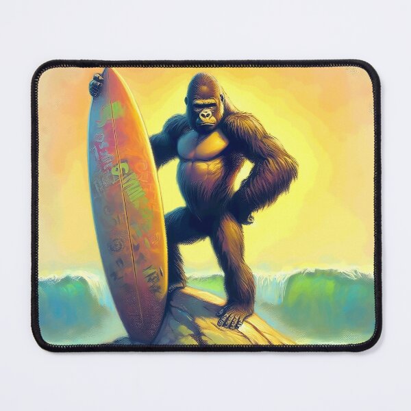 Item preview, Gorilla with surfboard designed and sold by Thedigital91.