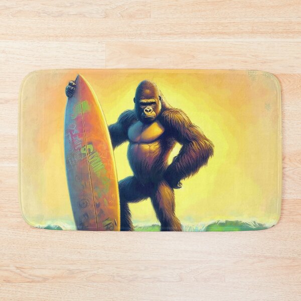 Item preview, Gorilla with surfboard designed and sold by Thedigital91.
