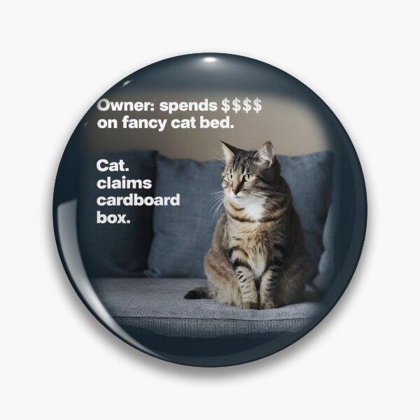 Item preview, Feline Fickle: Cat's Preference Over Fancy Beds vs. Cardboard Boxes designed and sold by FEBRICAST.