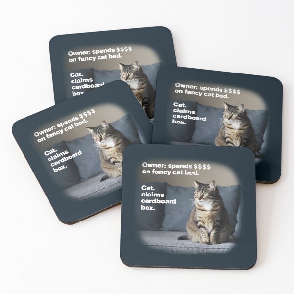 Item preview, Feline Fickle: Cat's Preference Over Fancy Beds vs. Cardboard Boxes designed and sold by FEBRICAST.