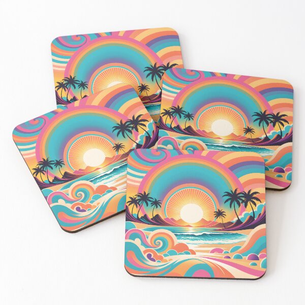 Item preview, Retro 70s Colorful Beach Summer designed and sold by Prints and Lifestyle.