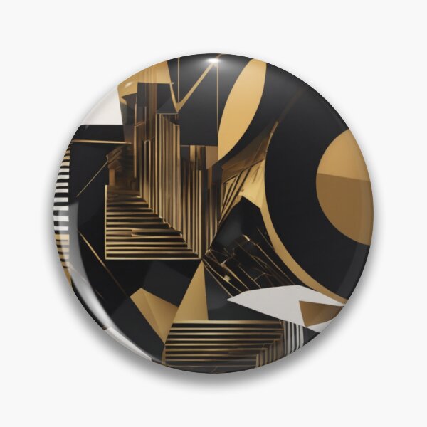 Artikelvorschau, goldene und schwarze abstrakte Polygonkunst entworfen und verkauft von optimusprime39.