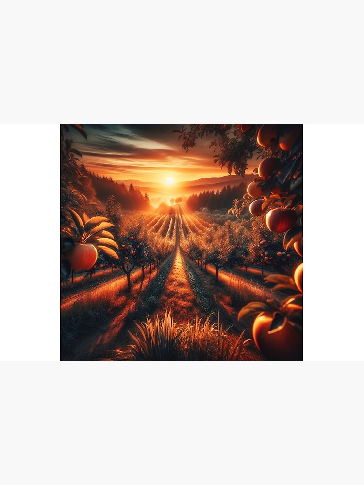 Thumbnail 2 of 2, Laptop Skin, Orchard at Sunset designed and sold by LenCarol.
