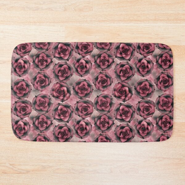 Artikelvorschau, Rosa und schwarzes Batik-Rosenmuster entworfen und verkauft von patterncrow.