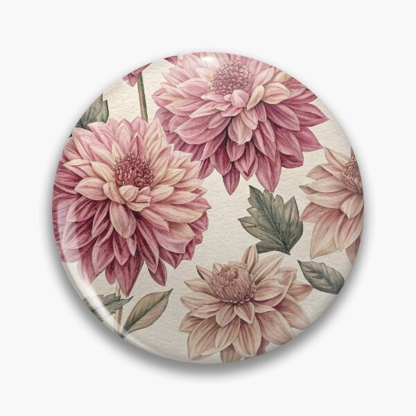 Item preview, Pink Dahlia Pattern Vintage Illustration designed and sold by patterncrow.