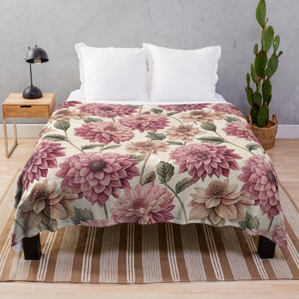 Item preview, Pink Dahlia Pattern Vintage Illustration designed and sold by patterncrow.