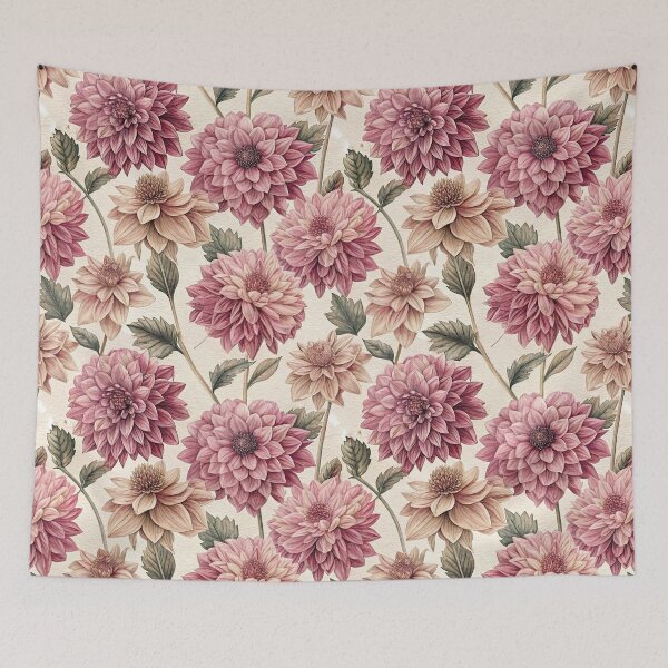 Item preview, Pink Dahlia Pattern Vintage Illustration designed and sold by patterncrow.