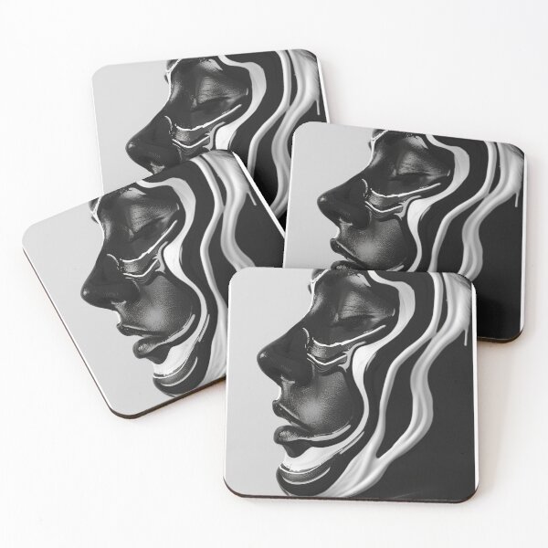 Item preview, Flowing Identity: Monochrome Fluid Art designed and sold by RevivalPopShop.
