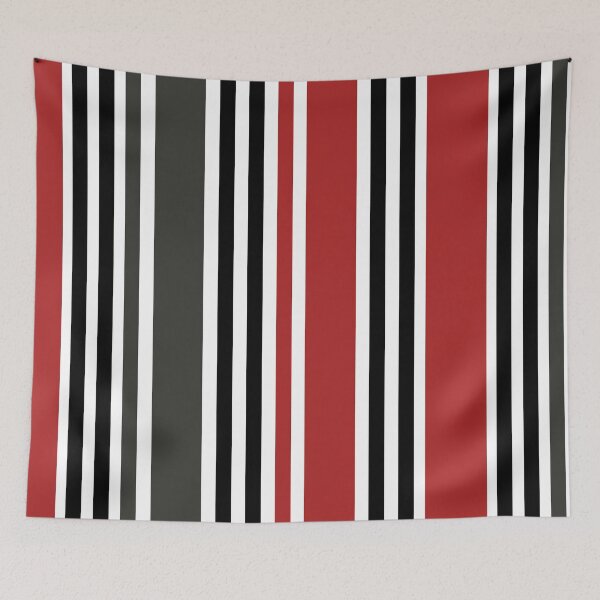 Item preview, Red Black Grey Vertical Stripes Pattern  designed and sold by Nisha Prabhu.