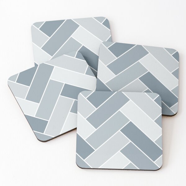 Item preview, Geometric Pattern: Herringbone Alt: Bluestone designed and sold by Red Wolf.