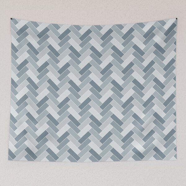 Item preview, Geometric Pattern: Herringbone Alt: Bluestone designed and sold by Red Wolf.