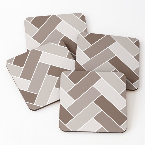 Item preview, Geometric Pattern: Herringbone Alt: Brownstone designed and sold by Red Wolf.