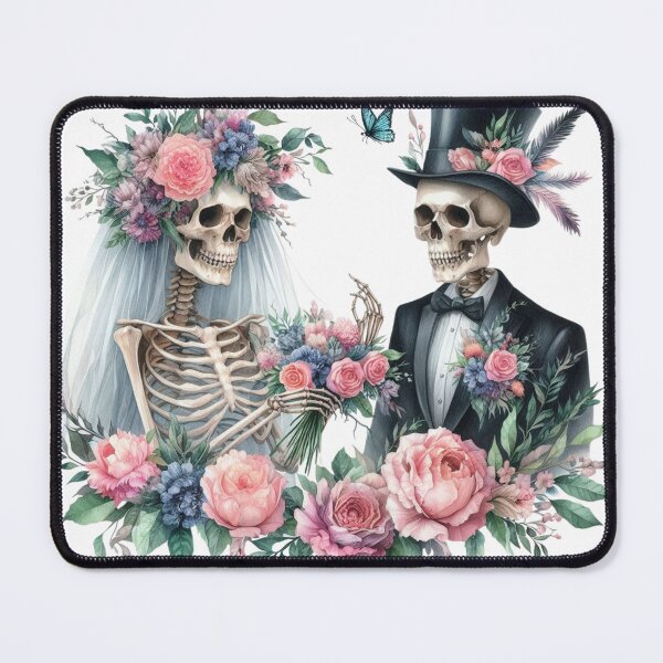 Item preview, Life and Death Skeleton Bride and Groom designed and sold by deniz kaya.