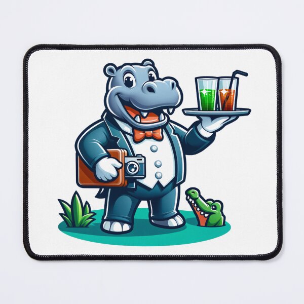 Item preview, Safari Service: Hippo Waiter designed and sold by 0penvimark.