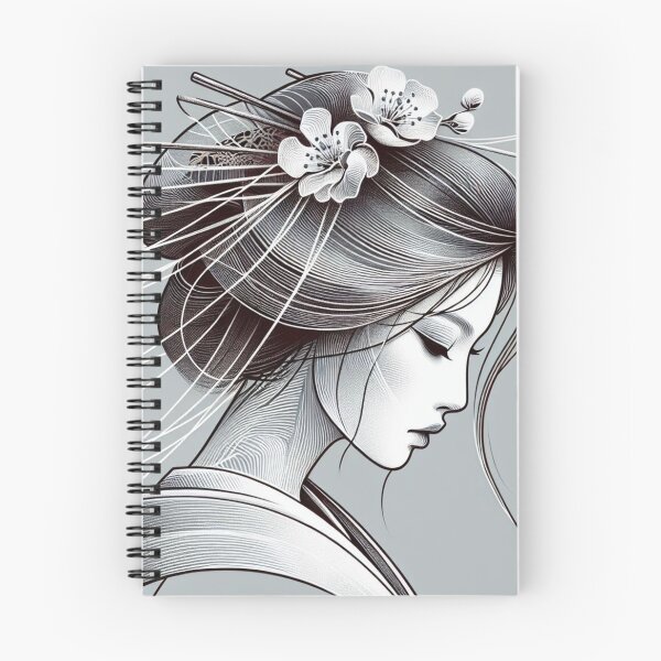 Item preview, Beautiful Geisha 2 Oriental Line Art  designed and sold by FrequencyV.