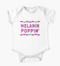 Melanin Poppin Dashiki Melanin Poppin Afro Kente Melanin Rich Skin Black Power Pride Goddes One Piece - Short Sleeve