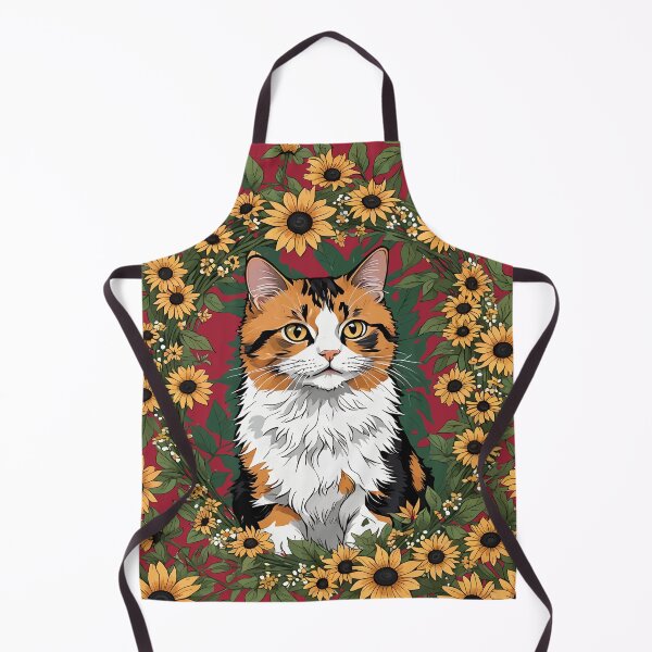 Item preview, Maryland Calico Cat And Black Eyed Susan Flowers 2 designed and sold by taiche.