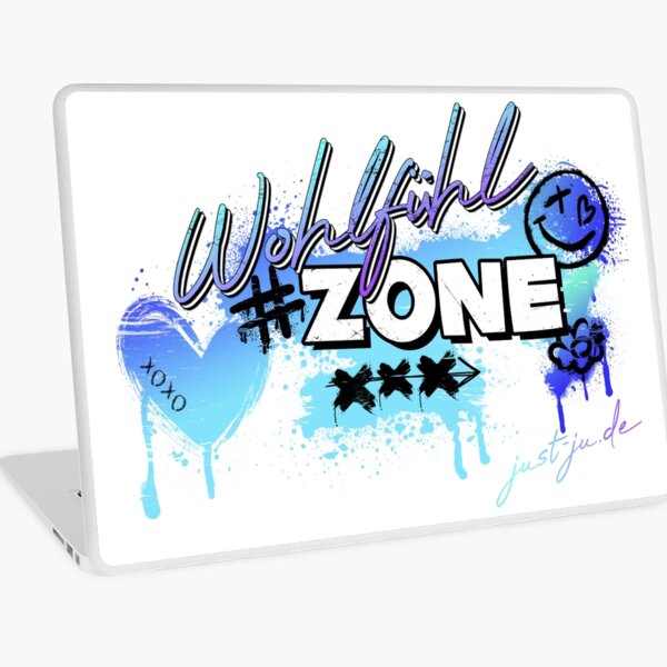 Wohlfühlzone - blau Laptop Folie