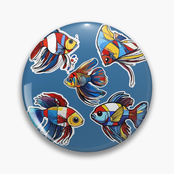 Item preview, Beta fish stickers designed and sold by VickyJo111.