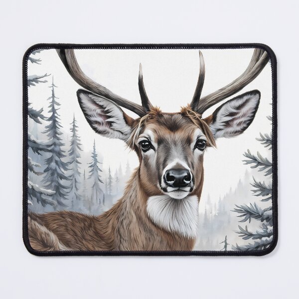 Item preview, Colorful Drawing of a White-Tailed Deer in the Wild designed and sold by Petalandfur.