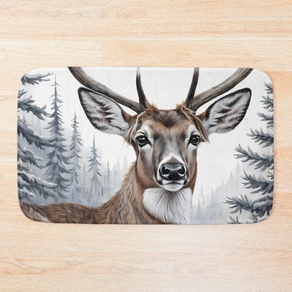 Item preview, Colorful Drawing of a White-Tailed Deer in the Wild designed and sold by Petalandfur.