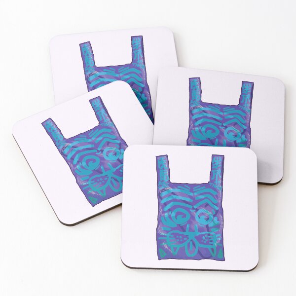 Item preview, Blue Designer Plastic Bag  designed and sold by NevermindOnArt.