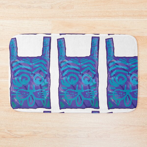 Item preview, Blue Designer Plastic Bag  designed and sold by NevermindOnArt.