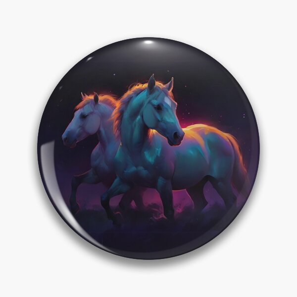 Item preview, Colourful Horses Art designed and sold by Obsidian Ink by Wilshire.