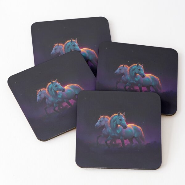 Item preview, Colourful Horses Art designed and sold by Obsidian Ink by Wilshire.