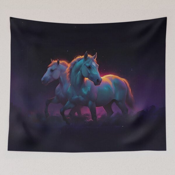 Item preview, Colourful Horses Art designed and sold by Obsidian Ink by Wilshire.