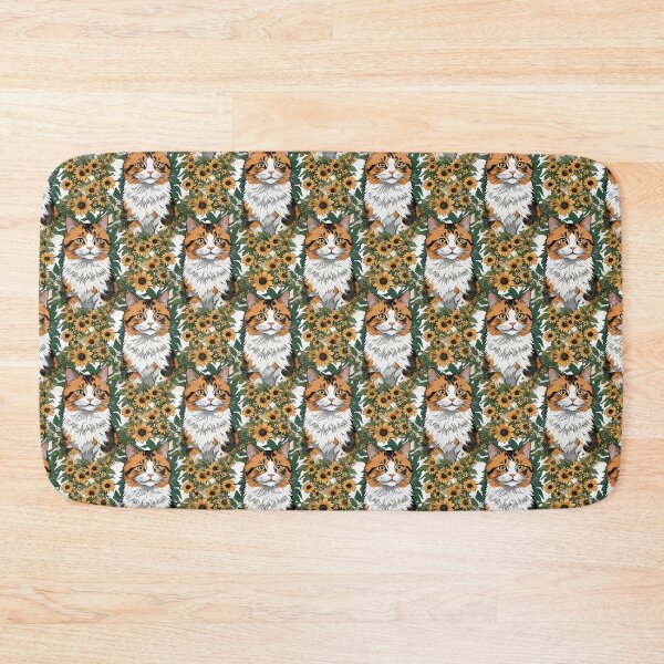 Item preview, Calico Cat And Black Eyed Susan Flowers Pattern 2 designed and sold by taiche.