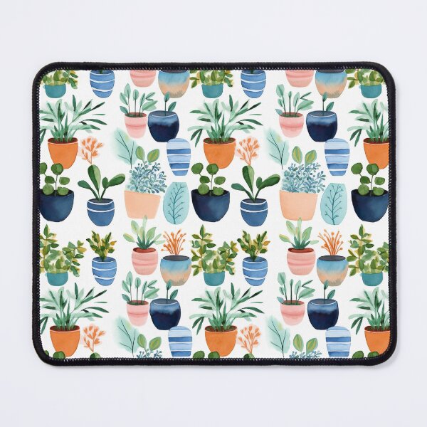 Item preview, watercolor pots seamless pattern 4 designed and sold by FlaskLab.